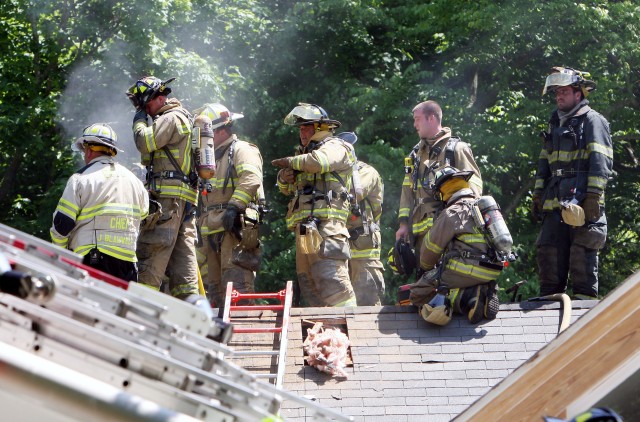 Mutual aid units operate  @ 77 Chestnut Ridge rd Photo courtesy Frank Becerra